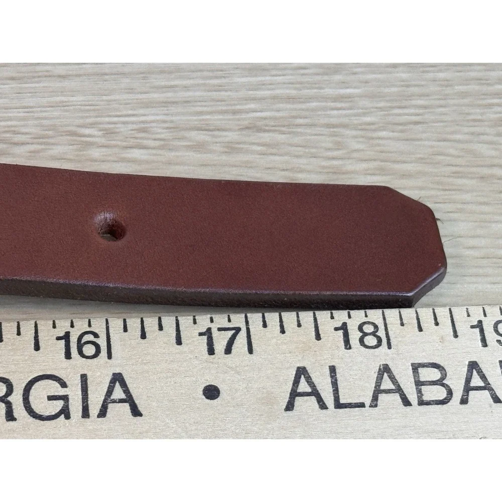 Bexar Goods Co Brown Leather Dog Collar Solid Brass Hardware USA 15